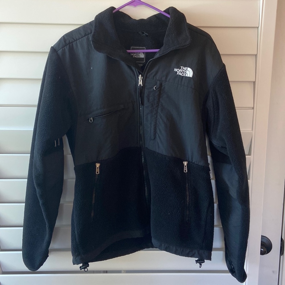 The North Face black zip up jacket